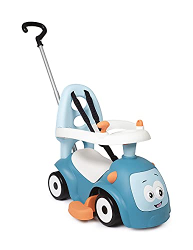 Smoby - Maestro Balade Blau - Komfortables Rutscherfahrzeug mit 3 Verwendungsfunktionen, Schiebewagen, Lauflernhilfe und Rutscherfahrzeug, für Kinder ab 6 Monaten