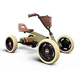 BERG Buzzy Retro Green Pedal Gokart, Kinderfahrzeug, Tretauto, Kettcar ab 2 Jahre, Hohe Sicherheid und Stabilität, Tretfahrzeug für Kinder