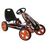 Hauck Gokart Speedster für Kinder 4-8 Jahre, bis 50 kg, Handbremse, 3-Fach Verstellbarer Sitz, Orange