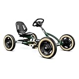 BERG Buddy Retro Grün Pedal GoKart | Kinderfahrzeug, Tretfahrzeug mit hohem Sicherheitstandard, Luftreifen und Freilauf, Kinderspielzeug geeignet für Kinder im Alter von 3-8 Jahren