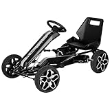 Kettler Kettcar Evolution – Gokart für Kinder ab 5 Jahren mit 6-Fach verstellbarem Sitz und Pedalen – TÜV-geprüft – Schwarz