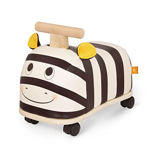 B. toys Rutschauto aus Holz – Rutscher Zebra auf Rollen für Kinder und Babys, Kinderfahrzeug, Rutschfahrzeug, Babyrutscher, Spielzeug ab 18 Monaten